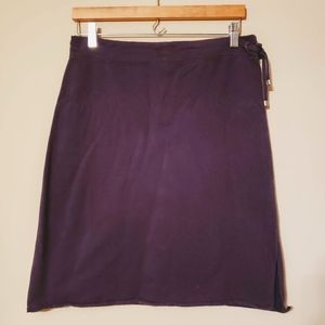 J. Crew Casual Drawstring Black Skirt Size: Small